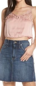 Free People | Blouson Satin Crop Top | Pink